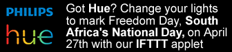 Celebrate Freedom Day, south Africa's National Day with your Hue lights!